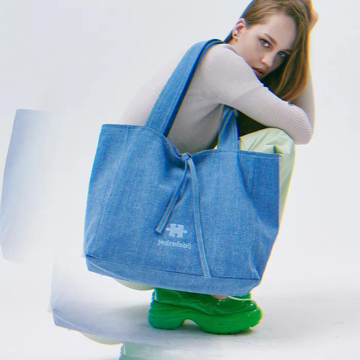 Puzzle reverse big bag _light blue