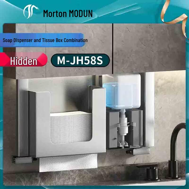 

Morton Concealed Stainless Steel Behind-Mirror Tissue & Soap Dispenser