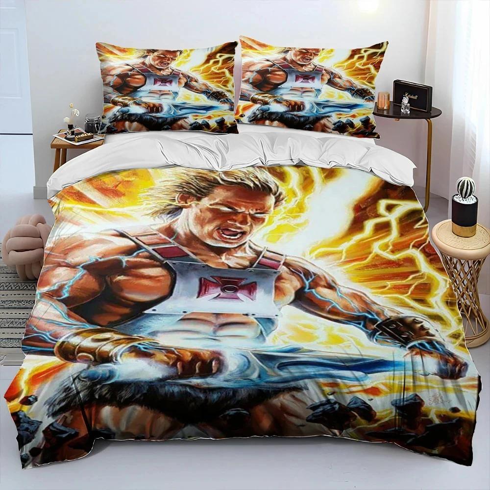 

He Man as well as the Masters of the Universe Comforter Bedding Set,Duvet Cover Bed Set Quilt Cover Pillowcase,Queen Size Bedding Set 70x133cm 2pcs
