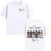 Bad Bunny Eras Tecknad Albumkonst & Signatur Vit Bomull Unisex Casual T-shirt för Kvinnor och Män