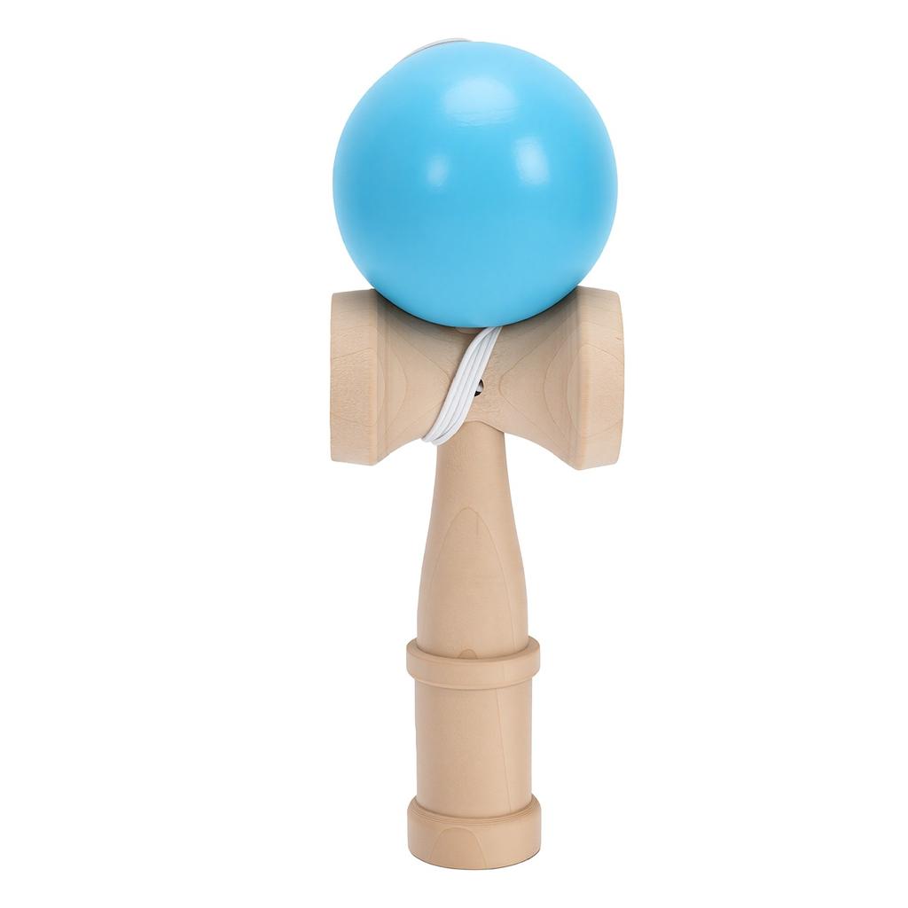 Wooden Kendama Skill Toy Hardwood Cup and Ball Game for Hand Eye Coordination Outdoor Activity Blue