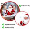 Removable Seasonal Glass Stickers Christmas Santa Claus Window Clings Reusable Static Holding Milk And Cookies Decorative Party Wall Murals