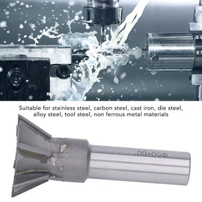 Dovetail Cutter Dovetail Cutter Quenching Cemented Carbide 6 Blades Straight Shank Milling Tool for Stainless Steel Milling Tool