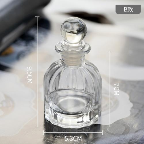 European Retro Court Glass Perfume Bottle Sealed Glass Jar Transparent Candy Jar Kitchen Spice Bottle Girl Room Storage Box Home