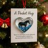 1/2/3Pcs Pocket Hug Pendant Heart Shape Horse Pattern Acrylic Christmas Hanging Ornament Home Party Festival DIY Gift