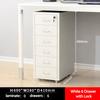 Metal filing cabinet 3/5/6 Office metal steel cabinet with wheels and lock, suitable for home offices and schools
