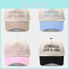 Cotton Baseball Cap With Embroidered Letters And Adjustable Fit For Casual Sportswear