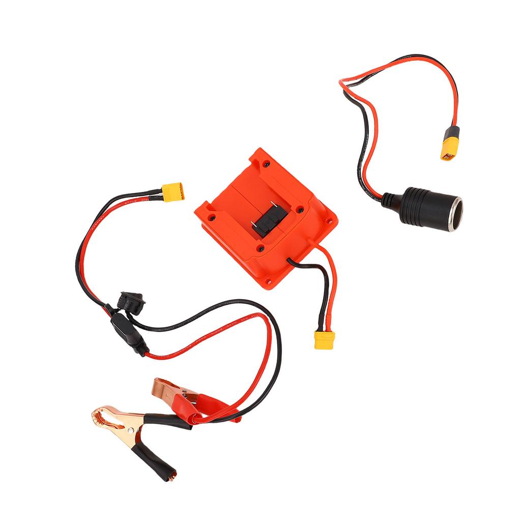 Überbrückungskabel mit Batterieadapter Geeignet für B4 18V Batterie Überbrückungsstarter-Adapter mit Zigarettenanzünder