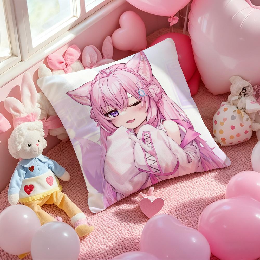 Anime Chocola Nekopara Cushion Cover Pattern Printed Pillowcase for Living Room Sofa Cushion Cover & Bedroom Decor