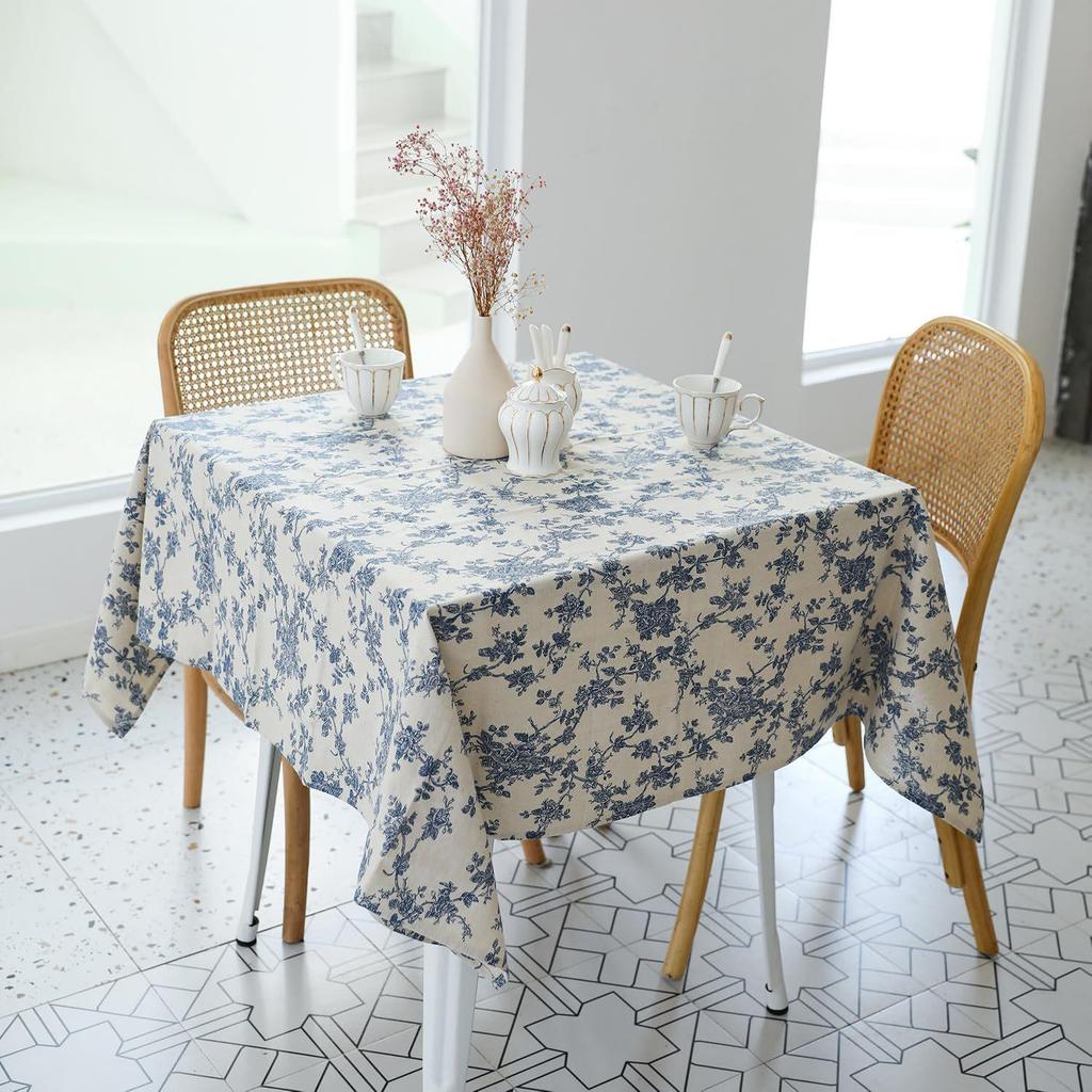 Vintage Rectangle Tablecloth Party Tabletop Decor Wedding Table Cloth Washable Farmhouse Home Luxury Picnic Table Decoration