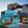 V380 Outdoor Home Garden Monitoring Dual Lens Full Color Night Vision 4G/Wifi Remote Solar Camera