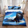 3pcs Eagle, Mountain Landscape Duvet Cover Set -Includes 1 Duvet Cover and 2 Pillowcases, No Quilt Core, All-Season Home Decor Yy251111148