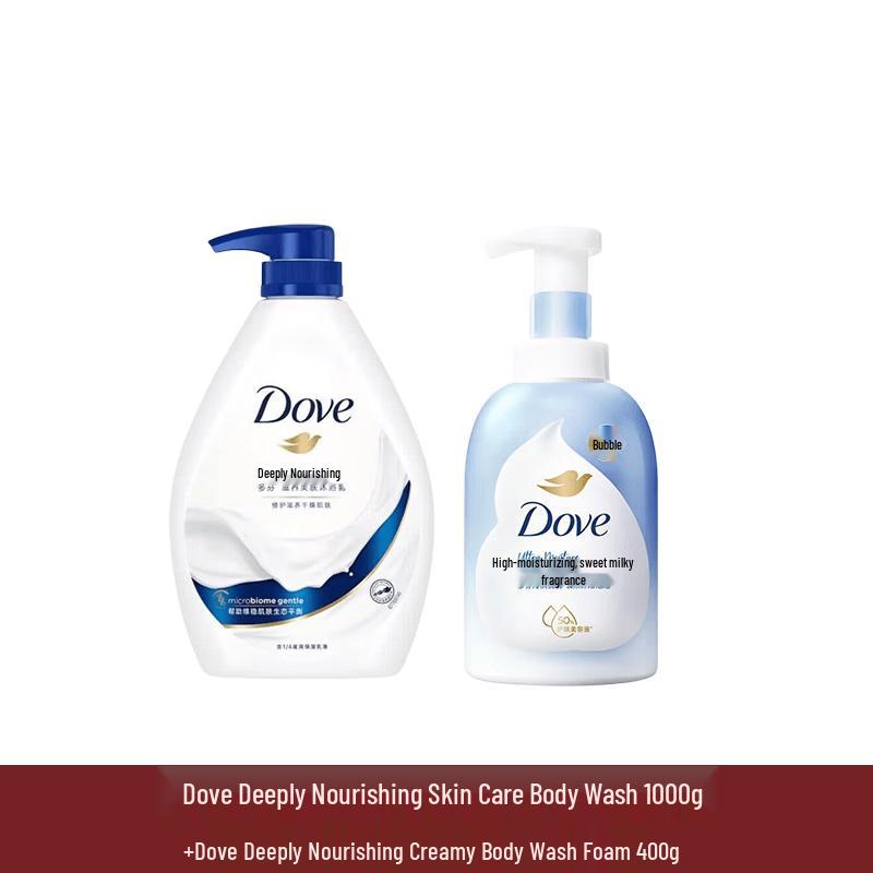 Dove Deeply Nourishing Body Wash & Bath Foam Set
