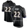 Maglia NFL Baltimore Ravens 22 Derrick Henry Football Uomo Maglietta Sportiva Viola Bianco Nero S-XXXL