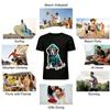 Cool Hoodie Pitbull Print Casual Top For Dog Lovers Pure Cotton T-shirt