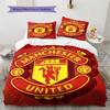 Man Utd Bedding Quilt Set Quilt Cover Pillowcase Home Decoration Birthday Gift (1 * Duvet Cover + 2 * Pillowcase, Without Core)