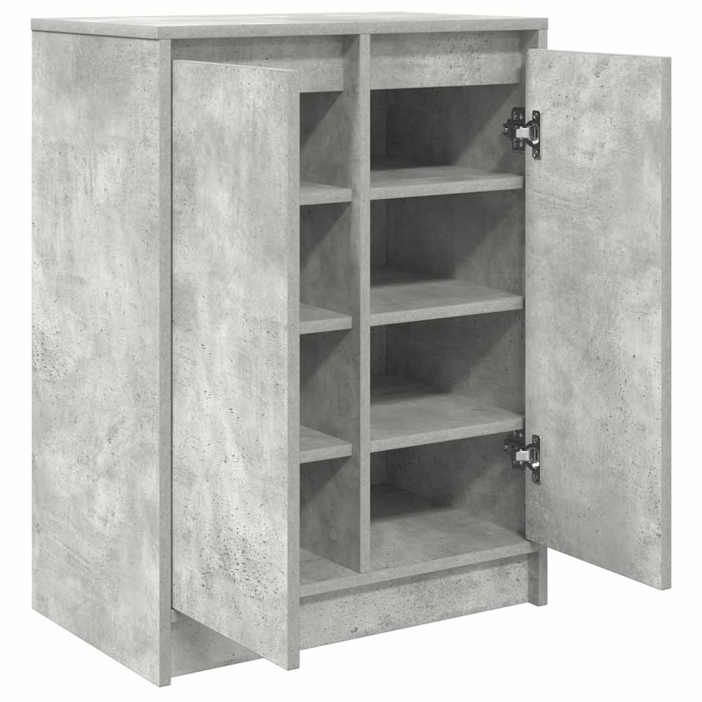Shoe Cabinet Concrete Grey 57 x 34 x 76 cm Engineered Wood