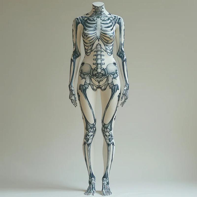 

Хэллоуин скелет принт косплей комбинезон боди женский сексуальный морфический костюм карнавальная вечеринка сценический показ костюм зентай новый монос Mujer XXL