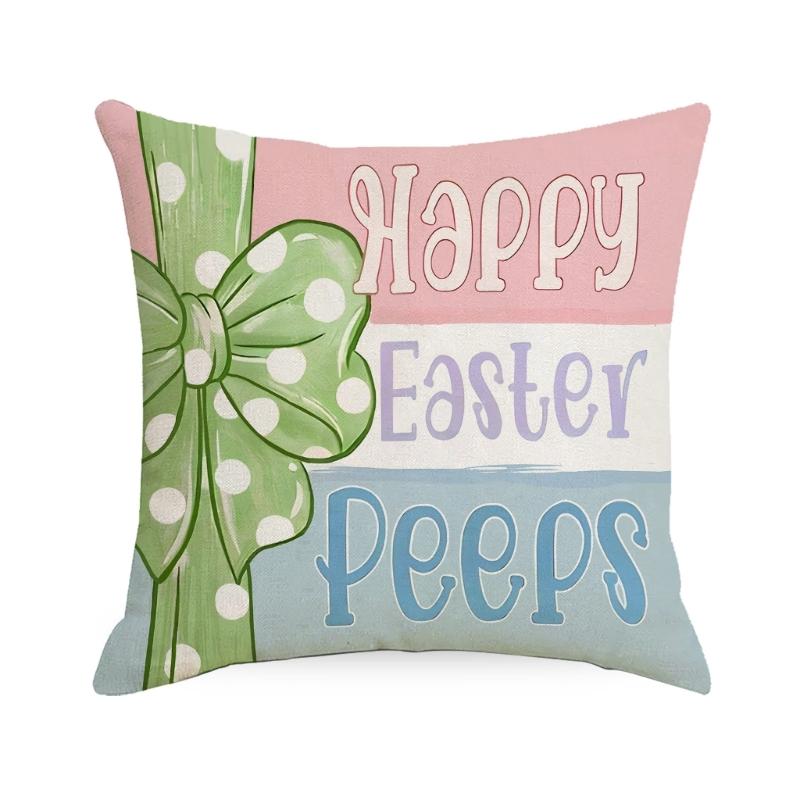 Pillowcase Springtime Rabbit Pattern Cushion Cover Pillow Sleeve For Easter Party Decoration And Children Room