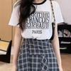 2026 Summer Irregular Plaid Culottes & Loose Short Sleeve T-Shirt Set