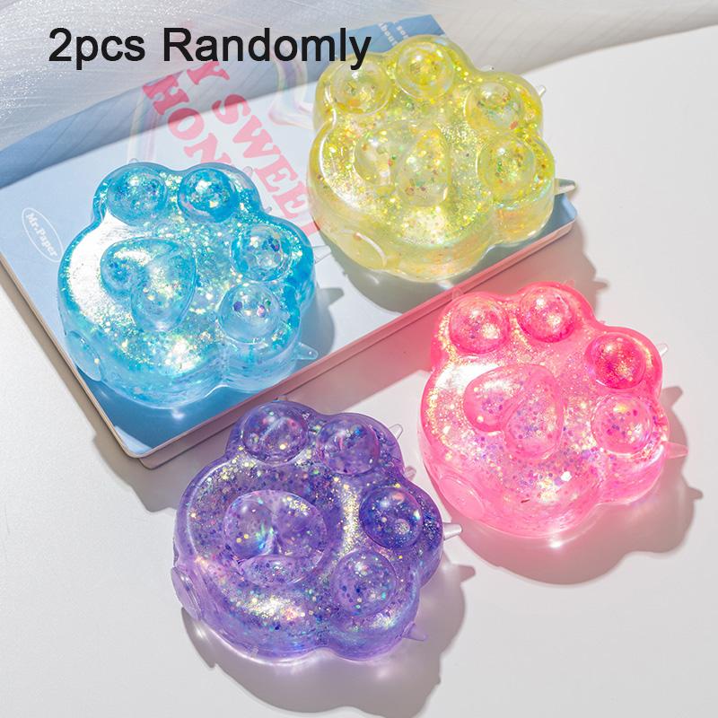 4 Barvy Kočičí Tlapka Stiskací Hračka na Uvolnění Stresu Míček na Vybíjení Fidget Hračky Taba Mačkací Decompresní Pro Kancelář Školní Třídu Svátky Dárky