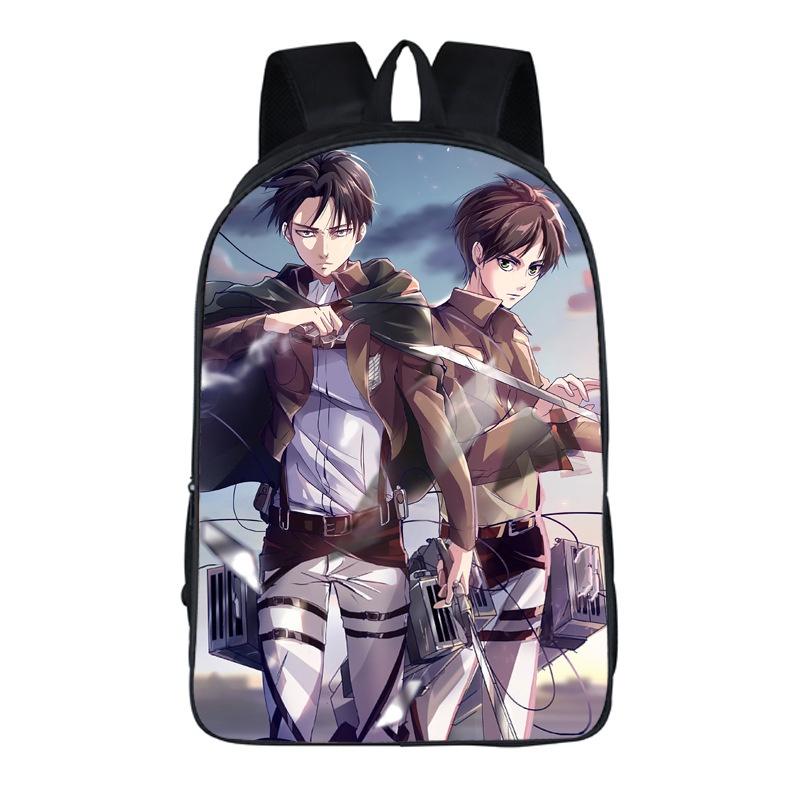 Stylish Anime Attack On Titan Zipper Backpack With Large Capacity For Students And Fans