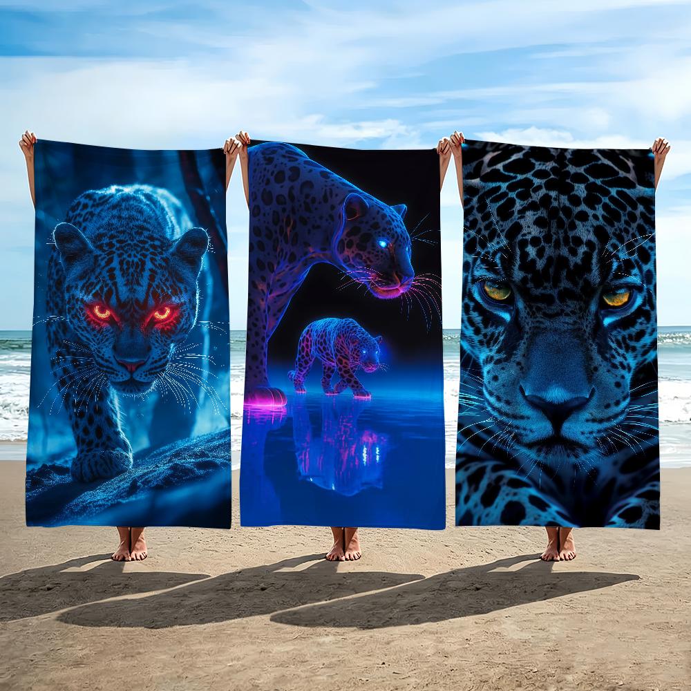 Leopard Towel Beach Towel Travel Lightweight Skin Friendly for Pool Beach Camping Cruise Summer