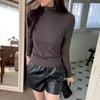 New ArrivalS Open Run Idello Women S Inner paSTel Mock Neck T ShirT Fall
