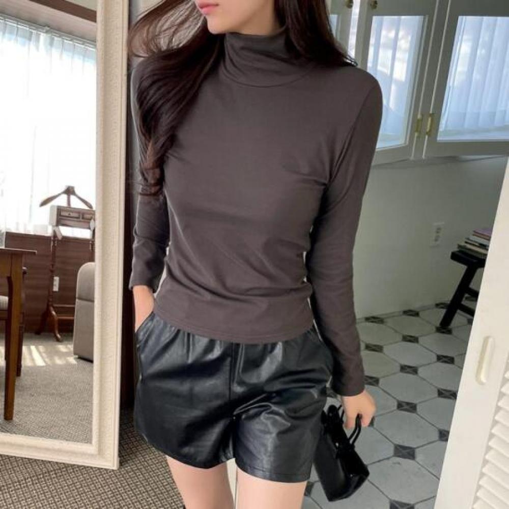 New ArrivalS Open Run Idello Women S Inner paSTel Mock Neck T ShirT Fall