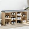 Vidaxl Shoe Bench, Sonoma Oak, 102X32X50Cm, Wood-Based Material