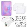 A6 PU Leather Colorful Aurora Magnetic Buckle Budget Organiser Budget Planner Financial Planner Budget Binder for
