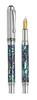Xezo Maestro Fountain Medium Paua Chrome Limited Serial Numbered Pen, Nib, Shell, Plated, Handmade, Edition,