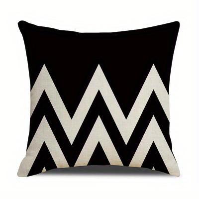 Home Decor Abstract Black & White Pattern Pillow Covers Pattern Cushion Cover Suitable For Sofa Bedroom Car Pillow Cover