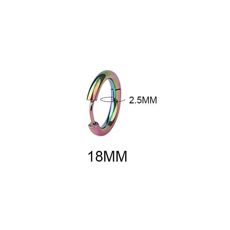 LATS 2024 New Simple Stainless Steel Small Hoop Earrings for Women Men 8mm To 20mm Round Cartilage Ear Piercing Fashion Zircon