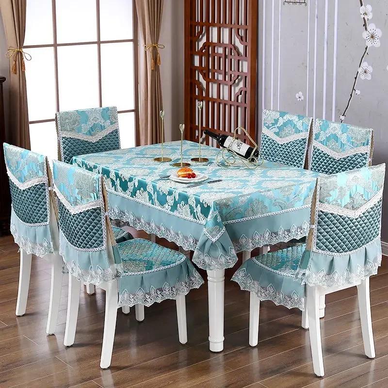 Δαντελένια πλάτη καρέκλας Γραφείο και κάλυμμα καρέκλας Αρχική Ορθογώνιο τραπεζομάντιλο Τέχνη Τραπεζομάντιλο Καρέκλα τραπεζαρίας Ενσωματωμένο μαξιλάρι