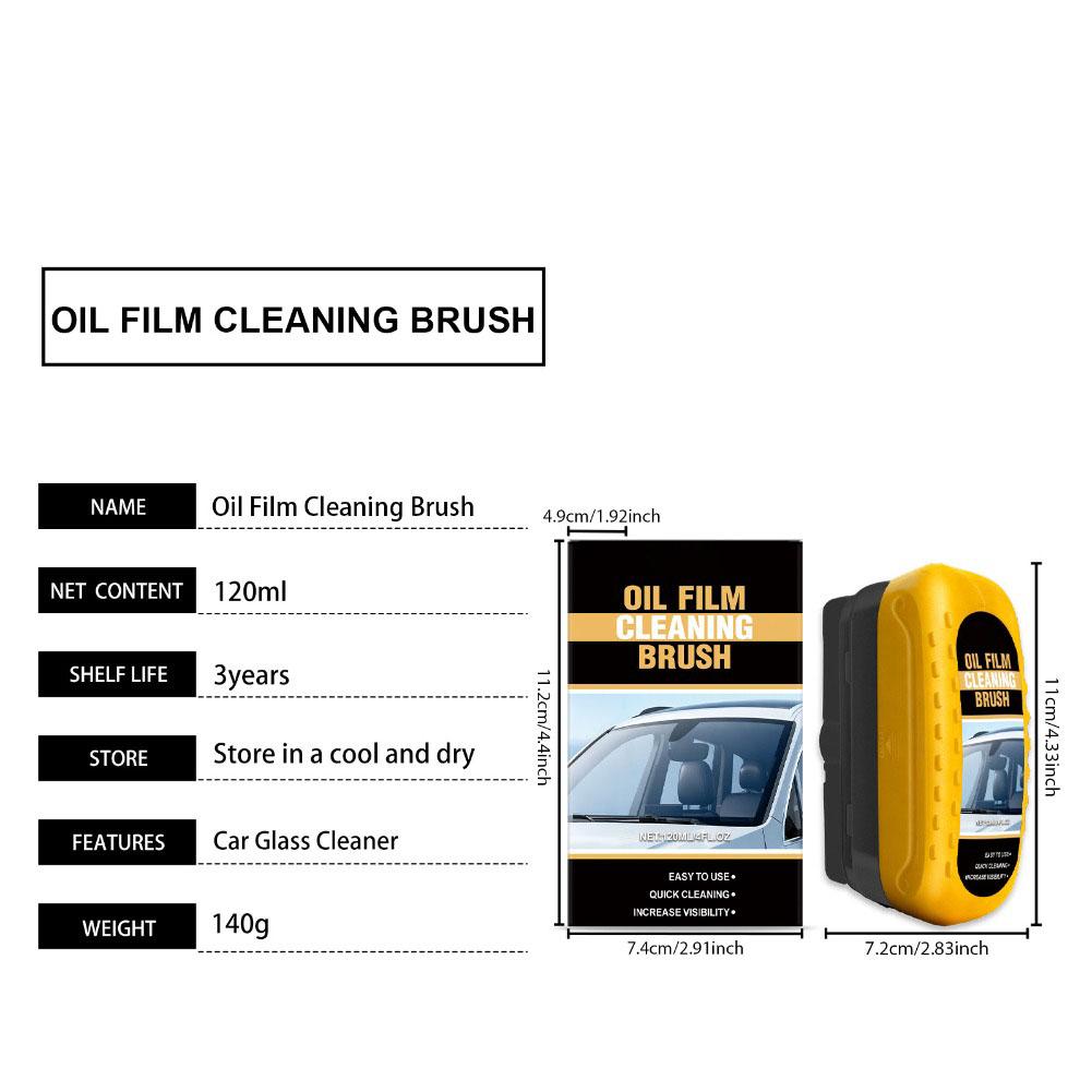 Car windshield oil film removal brush, car window and windshield oil film cleaning brush, automotive glass cleaning brush.