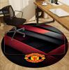 Football United F.C Pattern Round Rug, Indoor/Outdoor Mat, for Picnic, Gameroom, Bedroom, Office, Living Room, Home Decor Carpet, Birthday Gift