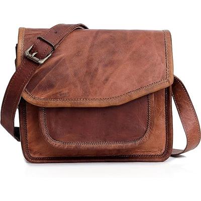 Small Handmade Crossbody Shoulder Genuine Leather iPad/Tablet Vintage Messenger Bag For 10.5 Inch iPad Pro for Women & Men - Gift for Him Her