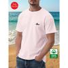 T-shirt da uomo con scollo a O, manica corta, stampa, cotone, comoda, da uomo