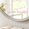 Mirror Decals for Bathroom Inspirational Quote Mirror, Motivational Saying Affirmation Stickers, Waterproof Transparent PVC Labels Static Sticker