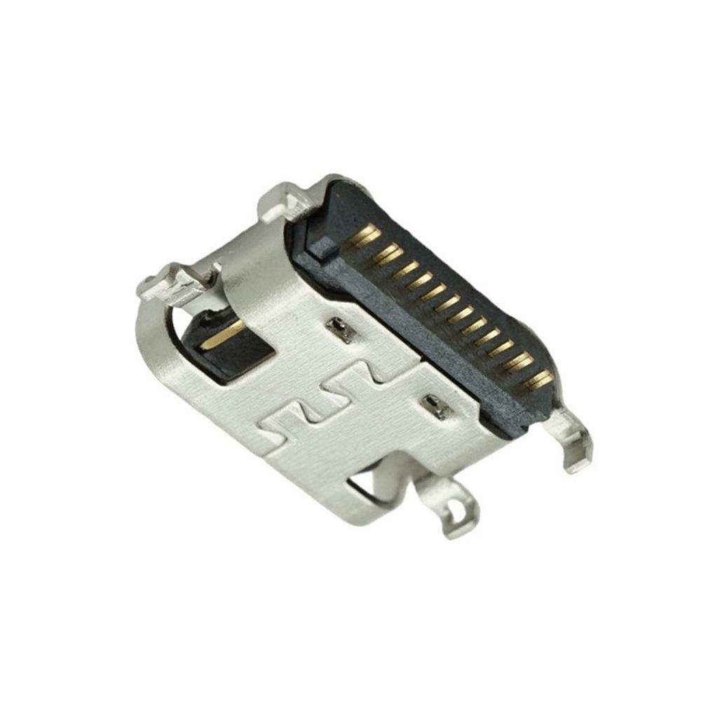 5Pcs Type-C Connection Port Horizontal Female 16 Pin 4-Legged Sinking Plate 1.6