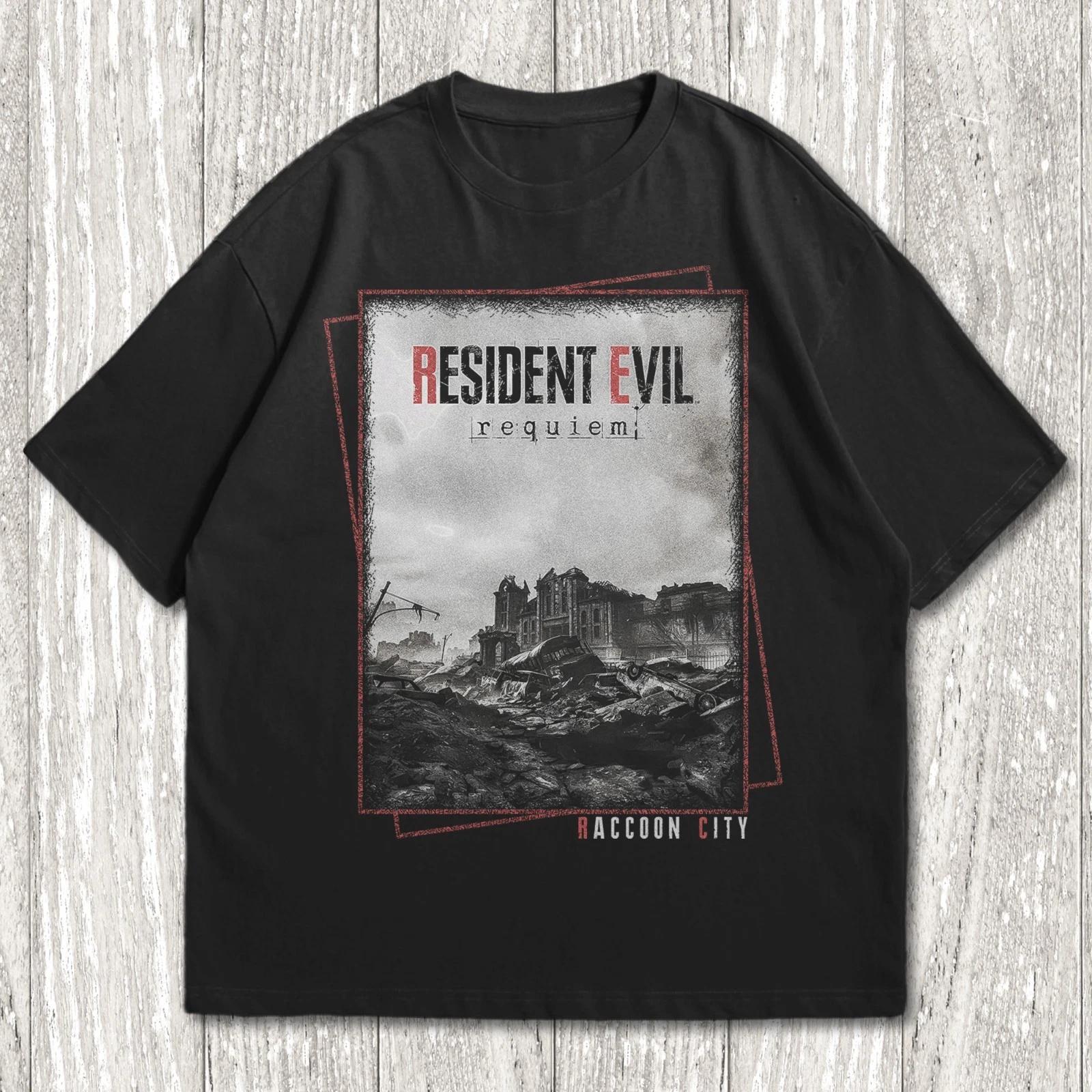 Resident Evil Requiem, Raccoon City Shirt, Leon kennedy T-shirt, Horror Game S