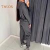 2 szt./zestaw damski bluza z kapturem spodnie garnitur kryształki dekoracyjne długie rękawy patchwork sportowa bluza spodnie z elastycznym pasem fitness strój jesień wiosna dres