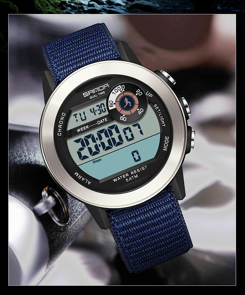 Reloj Deportivo Impermeable Unisex Sanda con Podómetro, 2 Alarmas y Rastreador de Calorías