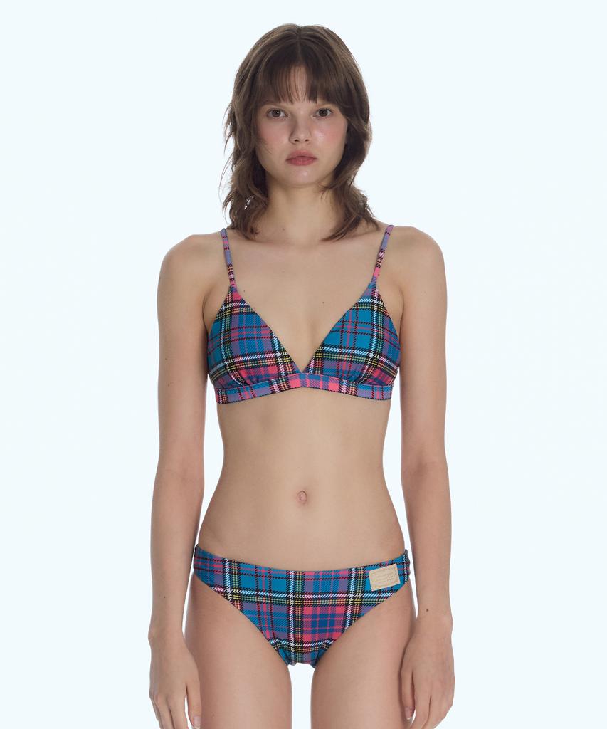 Lupeulupeu Classic Reversible Bikini Bottom [Preppy Check_Blue]