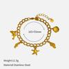 Ivanda Factory  Bracelet Jewelry Stainless Steel Marine Life Series with Tassel Conch Starfish Shell Bracelets Set
