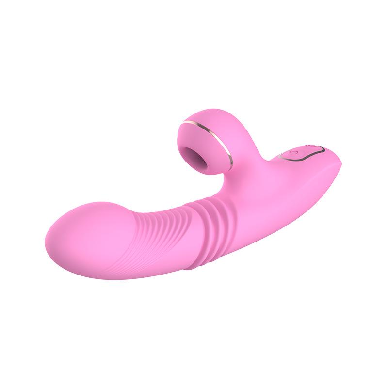 Automatický teleskopický dildo vibrátor Klitoris Sací vibrátor Orgasmus Sexuální hračka pro ženy Masturbátor Topení Králík Vibrátor