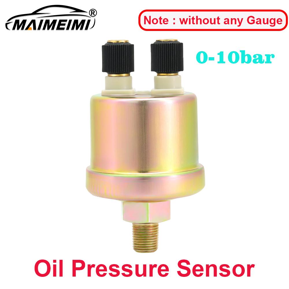52mm Car Engine Automotive Pressure Gauge Red Backlight Detector Kit Tester Oil Warning Devices Car Pressure Gauge 0-5-10bar