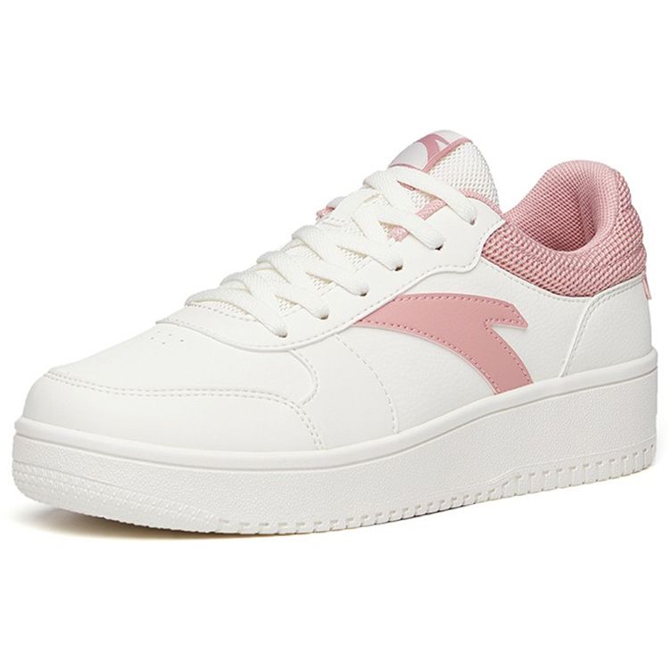 Anta Non-Slip Lightweight Low-Top Skate Shoes Women Sneakers White Pink 922128068-2