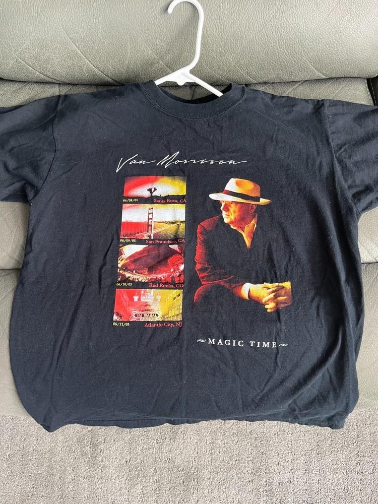 Vintage Van Morrison Magic Time Cotton Shirt Unisex Concert S to 5XL SG484 Unisex T-Shirt M